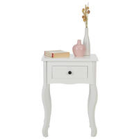 NOĆNI ORMARIĆ bijela   - bijela/crna, Romantično / ladanjski, drvni materijal/metal (40/58/32cm) - Mömax