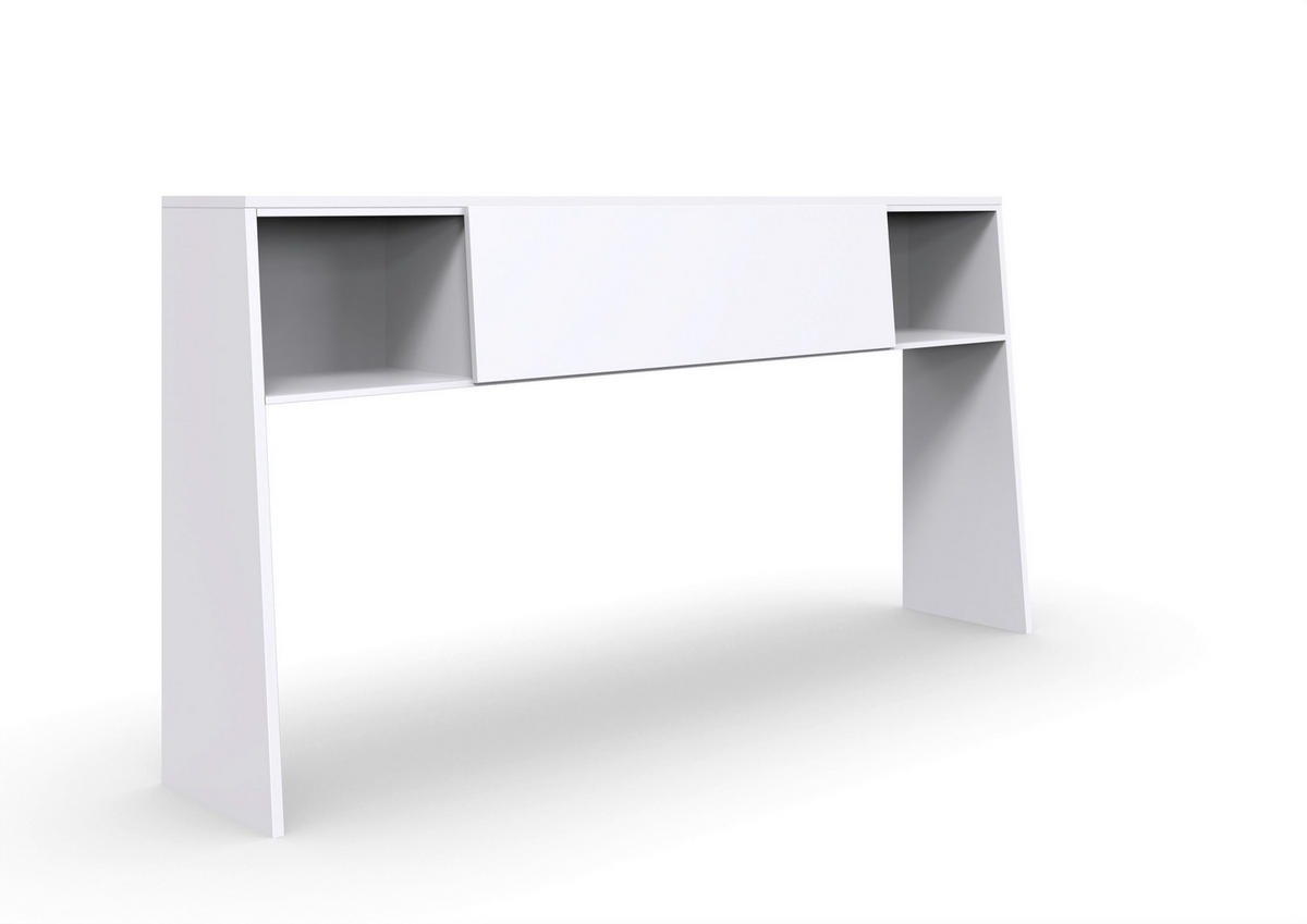 BETTÜBERBAU - Weiss, Basics, Holzwerkstoff (209/107/39cm) - Boxxx