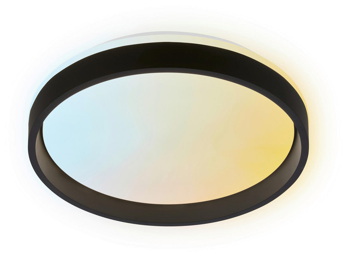 LED-DECKENLEUCHTE Aurie Glow 39/8 cm   - Schwarz, KONVENTIONELL, Kunststoff (39/8cm) - Briloner