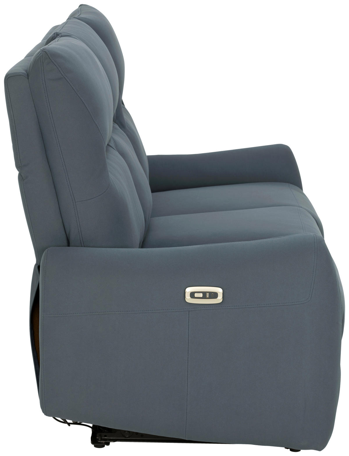 SITZGARNITUR Mikrofaser Dunkelblau  - Schwarz/Dunkelblau, KONVENTIONELL, Textil/Metall - Livetastic
