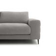 ECKSOFA  in Flachgewebe Sandfarben  177/253 cm  - Sandfarben/Schwarz, Design, Textil/Metall (177/253cm) - Dieter Knoll