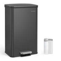 KÔŠ NA ODPADKY  40 l - čierna, Basics, kov/plast (34,5/59,5/32cm)