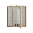 SPIEGELSCHRANK 60/64/20 cm  - Eichefarben/Silberfarben, KONVENTIONELL, Glas/Holzwerkstoff (60/64/20cm) - Xora