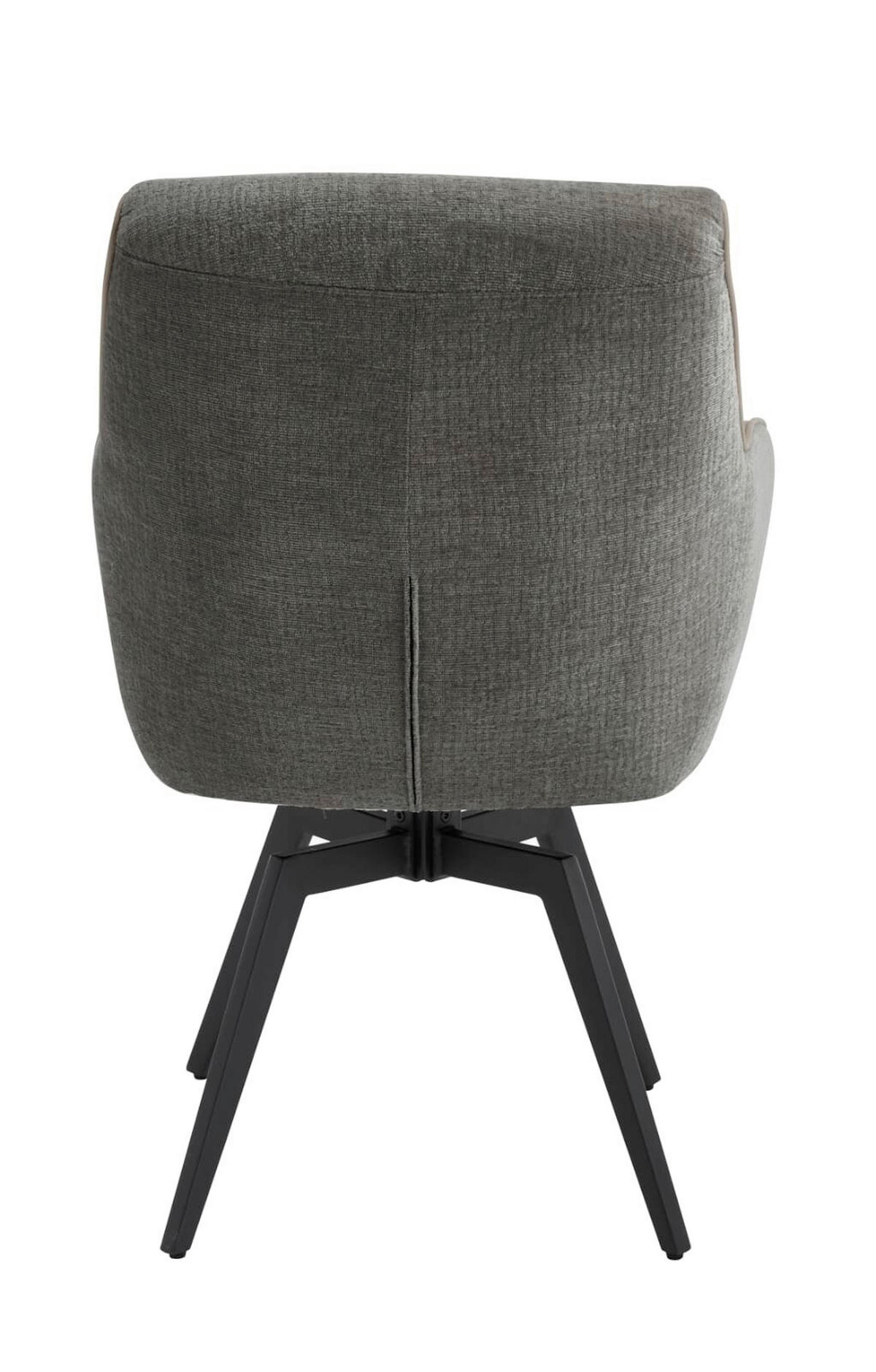 ARMLEHNSTUHL  in Eisen Chenille, Jacquard  - Schwarz/Grau, MODERN, Textil/Metall (62/92/68cm) - Livetastic