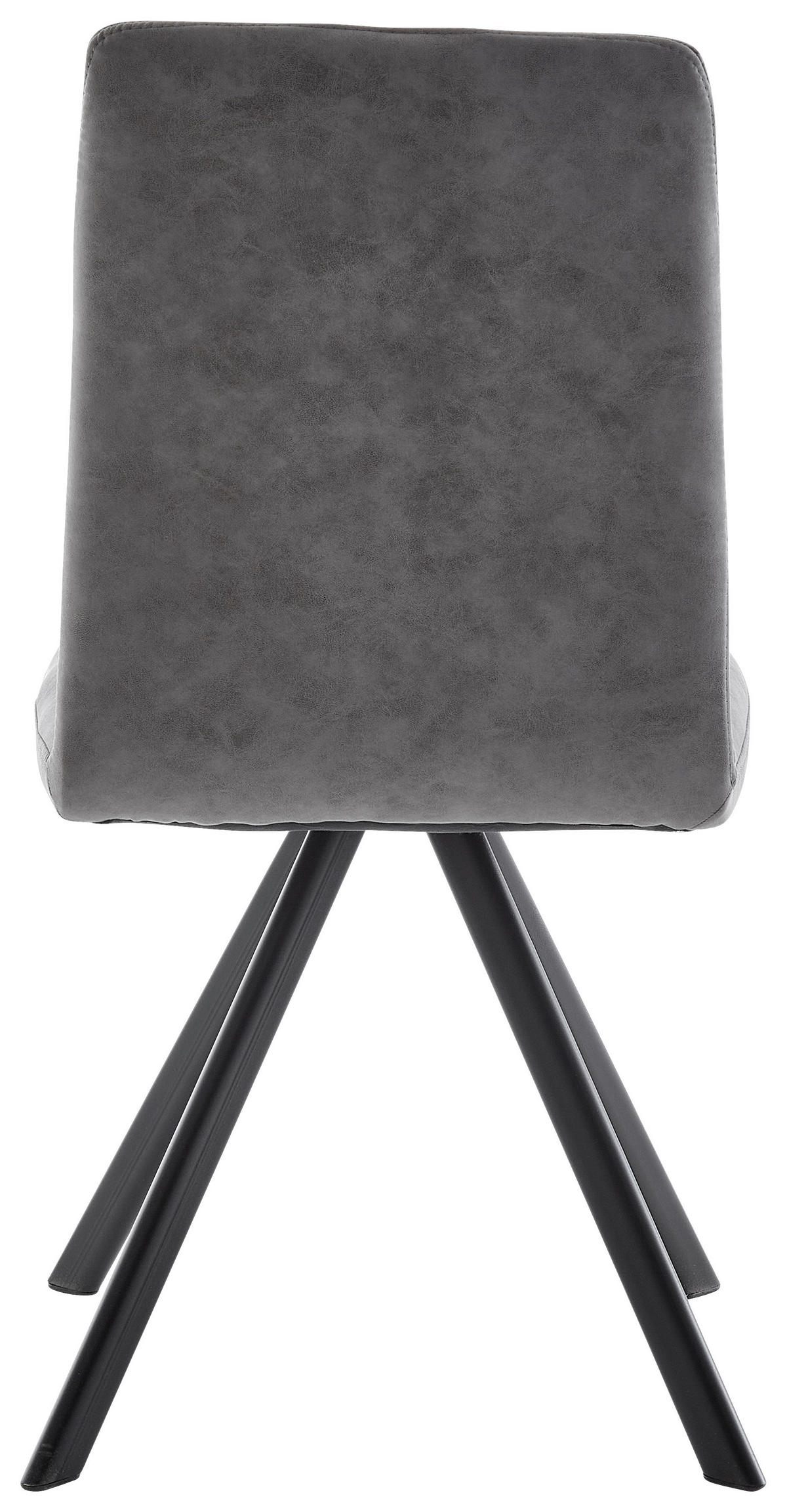 STUHL Mikrofaser Grau, Schwarz  - Schwarz/Grau, MODERN, Textil/Metall (47/92/60cm) - Cantus