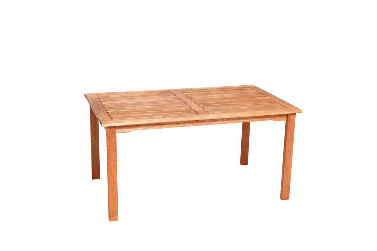 GARTENTISCHGRUPPE Eukalyptusholz Hartholz  - Eukalyptusholzfarben, KONVENTIONELL, Holz - Gardenson