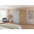 SCHWEBETÜRENSCHRANK  in Eiche Artisan, Seidengrau  - Seidengrau/Alufarben, KONVENTIONELL, Holzwerkstoff/Metall (225/210/62cm) - Xora