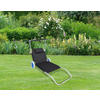 GARTENLIEGE 165/16/65 cm  - Schwarz, Basics, Textil/Metall (165/16/65cm) - Gardenson