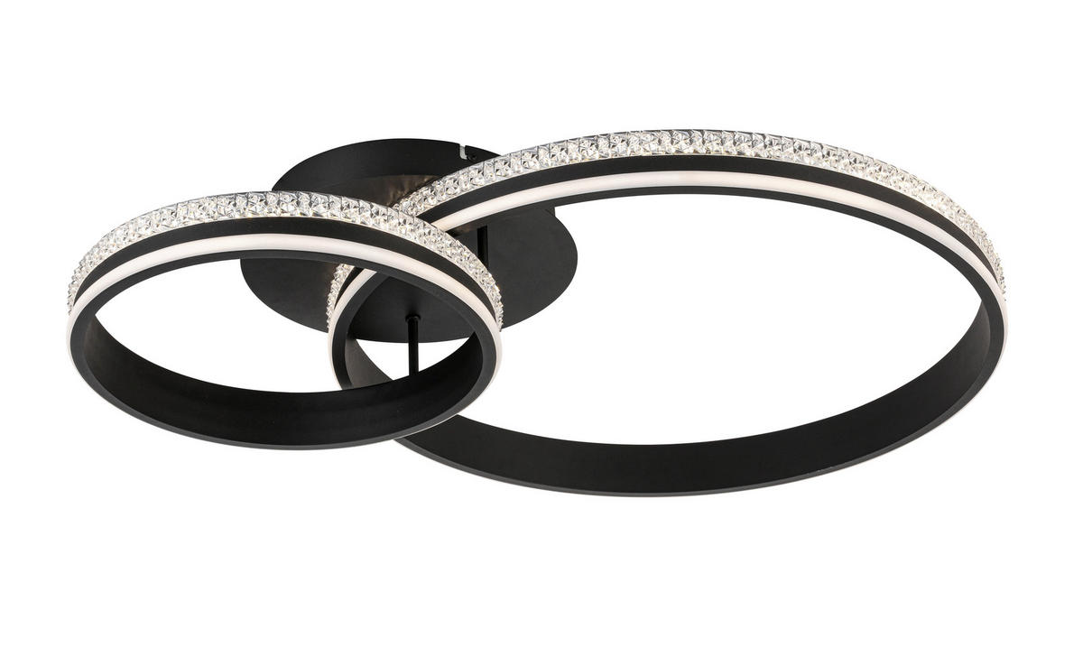 LED PLAFONJERA - crna, Osnovno, metal/plastika (70/50/13,5cm) - Ambiente