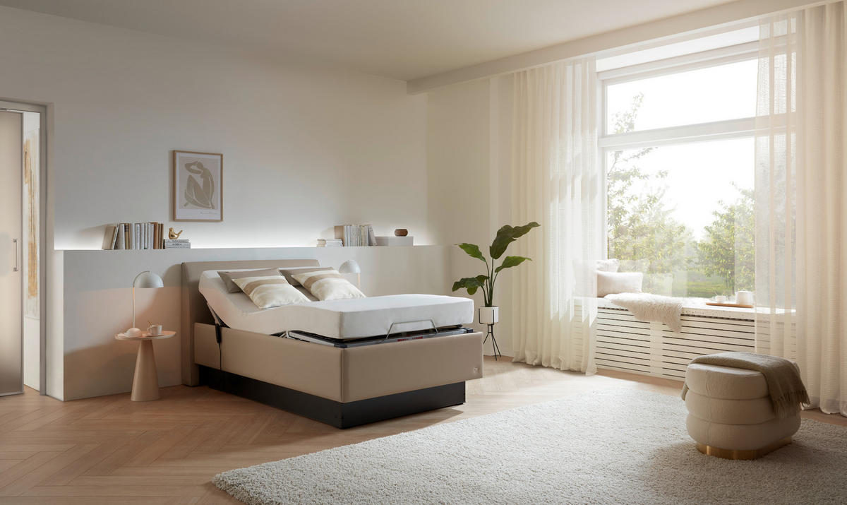 POLSTERBETT 120/200 cm  in Greige  - Greige, Konventionell, Holz/Textil (120/200cm) - RUF Betten
