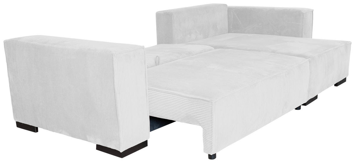 ECKSOFA  in Cord Perlmutt  - Perlmutt/Braun, KONVENTIONELL, Holz/Textil (293/160cm) - Carryhome