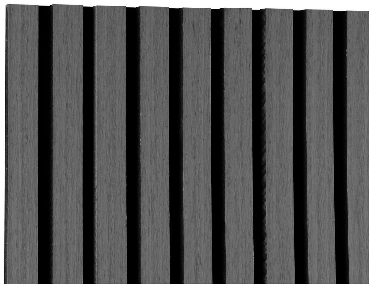 GARDEROBENPANEEL  in 50/125/7 cm  - Schwarz/Grau, MODERN, Holzwerkstoff/Textil (50/125/7cm) - Xora