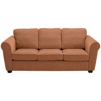 3-SITZER-SOFA Chenille Rostfarben  - Rostfarben/Schwarz, KONVENTIONELL, Kunststoff/Textil (226/88/86cm) - Carryhome