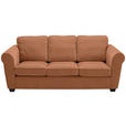 3-SITZER-SOFA  in Chenille Rostfarben  - Rostfarben/Schwarz, KONVENTIONELL, Kunststoff/Textil (226/88/86cm) - Carryhome