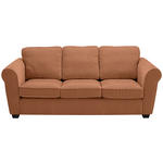 3-SITZER-SOFA Chenille Rostfarben  - Rostfarben/Schwarz, KONVENTIONELL, Kunststoff/Textil (226/88/86cm) - Carryhome