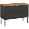 KOMMODE 80/61/42 cm  in Graphitfarben, Eiche Artisan  - Alufarben/Graphitfarben, Trend, Holzwerkstoff/Kunststoff (80/61/42cm) - Stylife