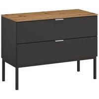 KOMMODE 80/61/42 cm  in Graphitfarben, Eiche Artisan  - Alufarben/Graphitfarben, Trend, Holzwerkstoff/Kunststoff (80/61/42cm) - Stylife