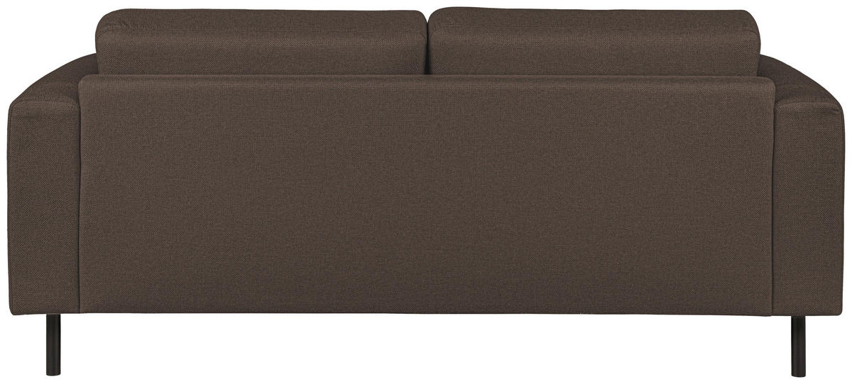 3-SITS SOFFA i brun, rostfärgad  - brun/svart, Design, metall/trä (213,5/78/90cm) - Pure Home Comfort