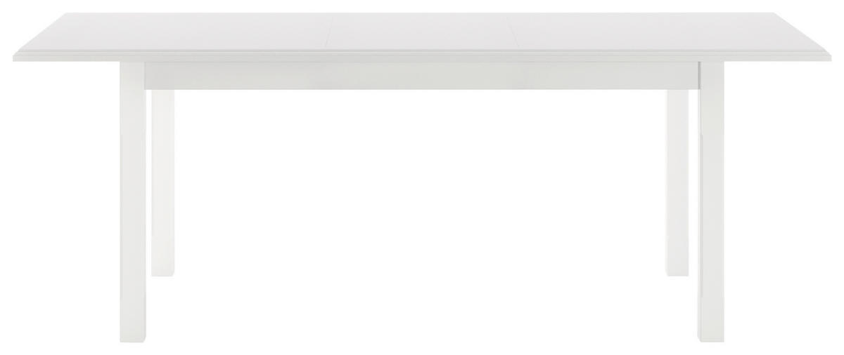 ESSTISCH Weiß rechteckig  ausziehbar  - Weiß, ROMANTIK / LANDHAUS, Holz/Holzwerkstoff (160/90/75cm) - Livetastic