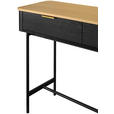 KONSOLENTISCH Schwarz, Eichefarben  - Eichefarben/Goldfarben, Trend, Holzwerkstoff/Metall (110/35/78cm) - Xora