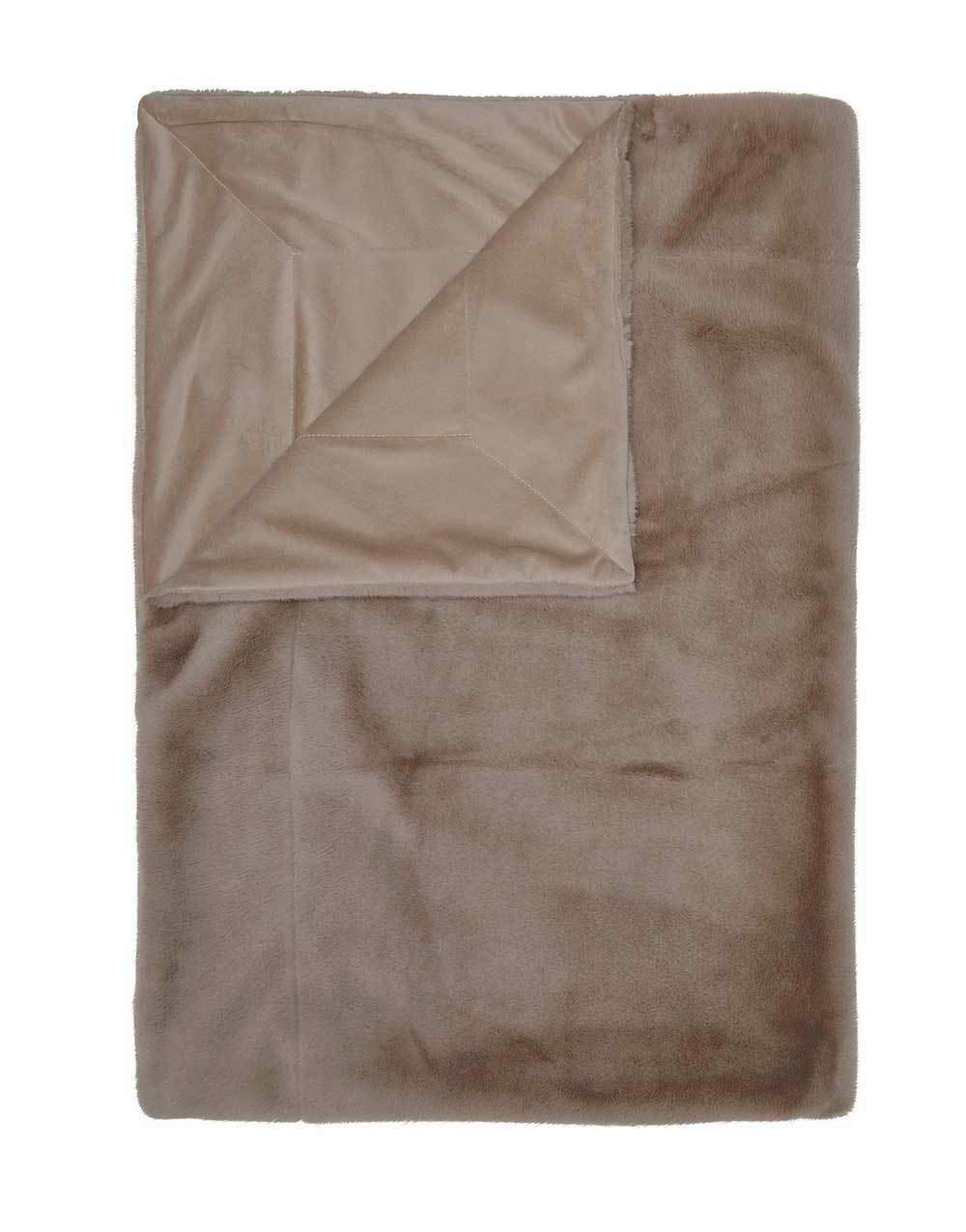 Essenza DOMÁCÍ DEKA, polyester, 150/200 cm - šedohnědá
