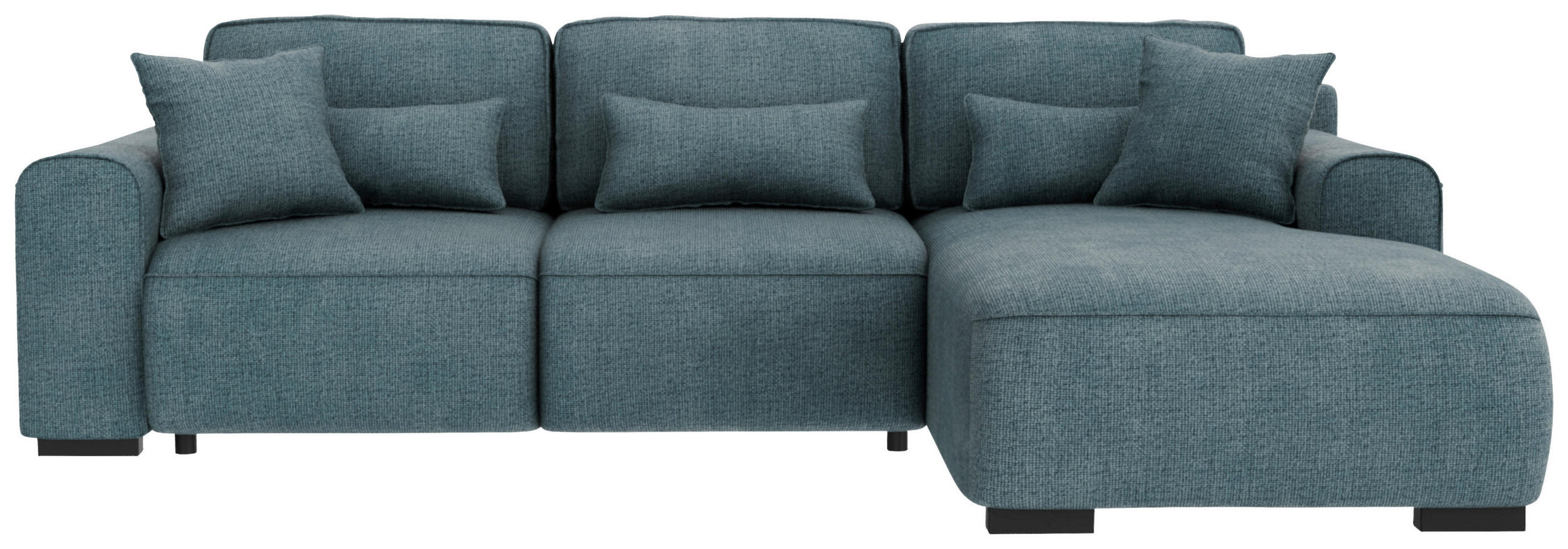 ECKSOFA Blau Chenille  - Blau/Grau, KONVENTIONELL, Kunststoff/Textil (293/205cm) - Carryhome
