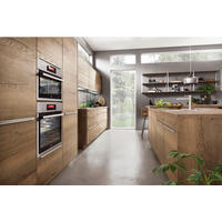 EINBAUKÜCHE   - Eichefarben/Grau, Design, Holzwerkstoff - Celina