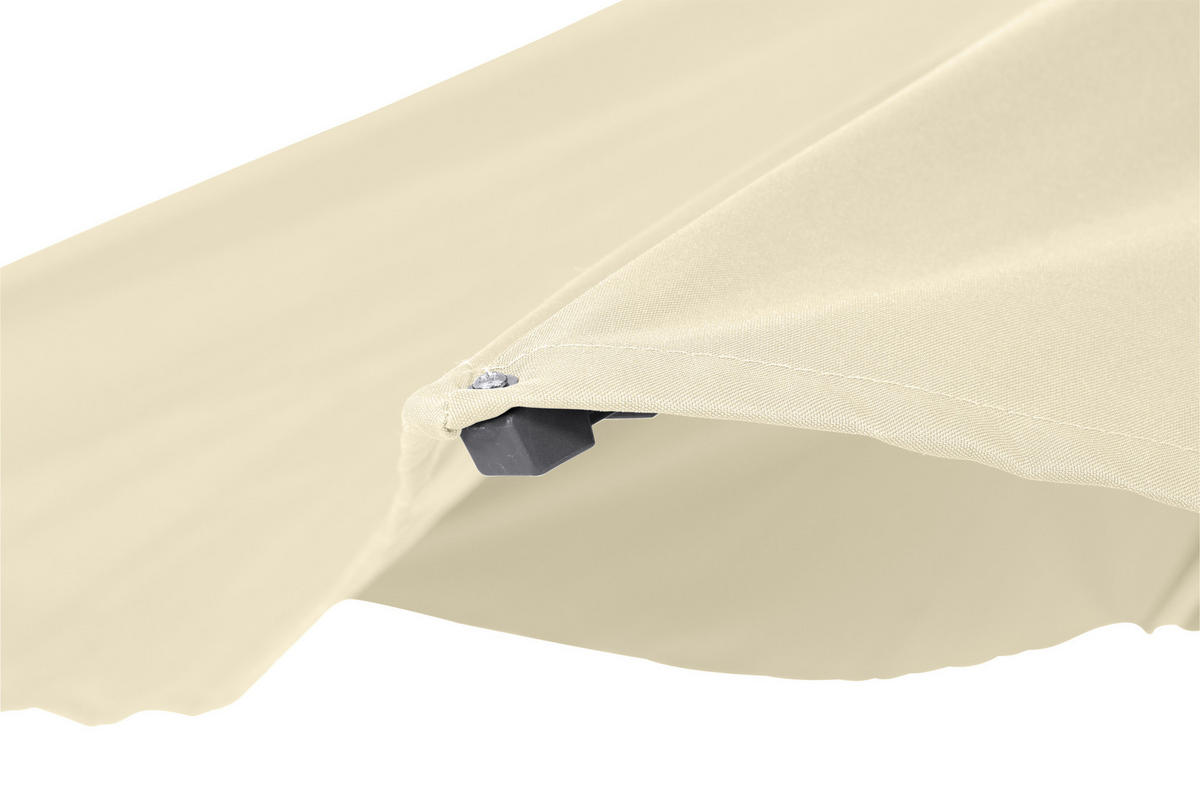 SONNENSCHIRM 250 cm  - Anthrazit/Beige, KONVENTIONELL, Textil/Metall (250/250cm) - Siena Garden