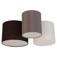 DECKENLEUCHTE 61/25,5 cm   - Braun/Weiß, Trend, Kunststoff/Textil (61/25,5cm) - Novel