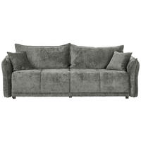 BOXSPRINGSOFA in Chenille Greige  - Greige/Schwarz, Modern, Kunststoff/Textil (235/95/108cm) - Hom`in