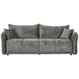 BOXSPRINGSOFA mit Stoffauswahl, Liegefunktion, Schlafen auf Sitzhöhe, Rücken echt Chenille Greige - Greige/Schwarz, MODERN, Kunststoff/Textil (235/95/108cm) - Hom`in