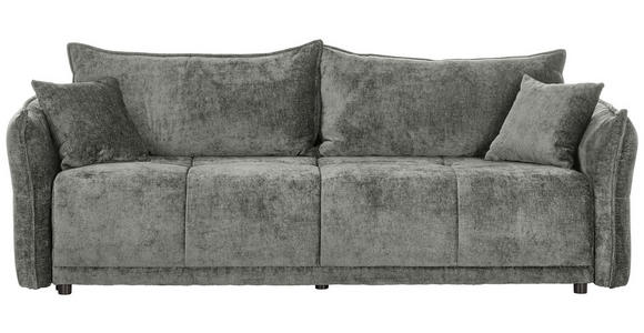 BOXSPRINGSOFA mit Stoffauswahl, Liegefunktion, Schlafen auf Sitzhöhe, Rücken echt Chenille Greige - Greige/Schwarz, MODERN, Kunststoff/Textil (235/95/108cm) - Hom`in