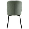 STUHL Leinenoptik Grün, Schwarz Pappel Sperrholz  - Schwarz/Grün, Design, Holz/Textil (49/84,5/58cm) - Carryhome
