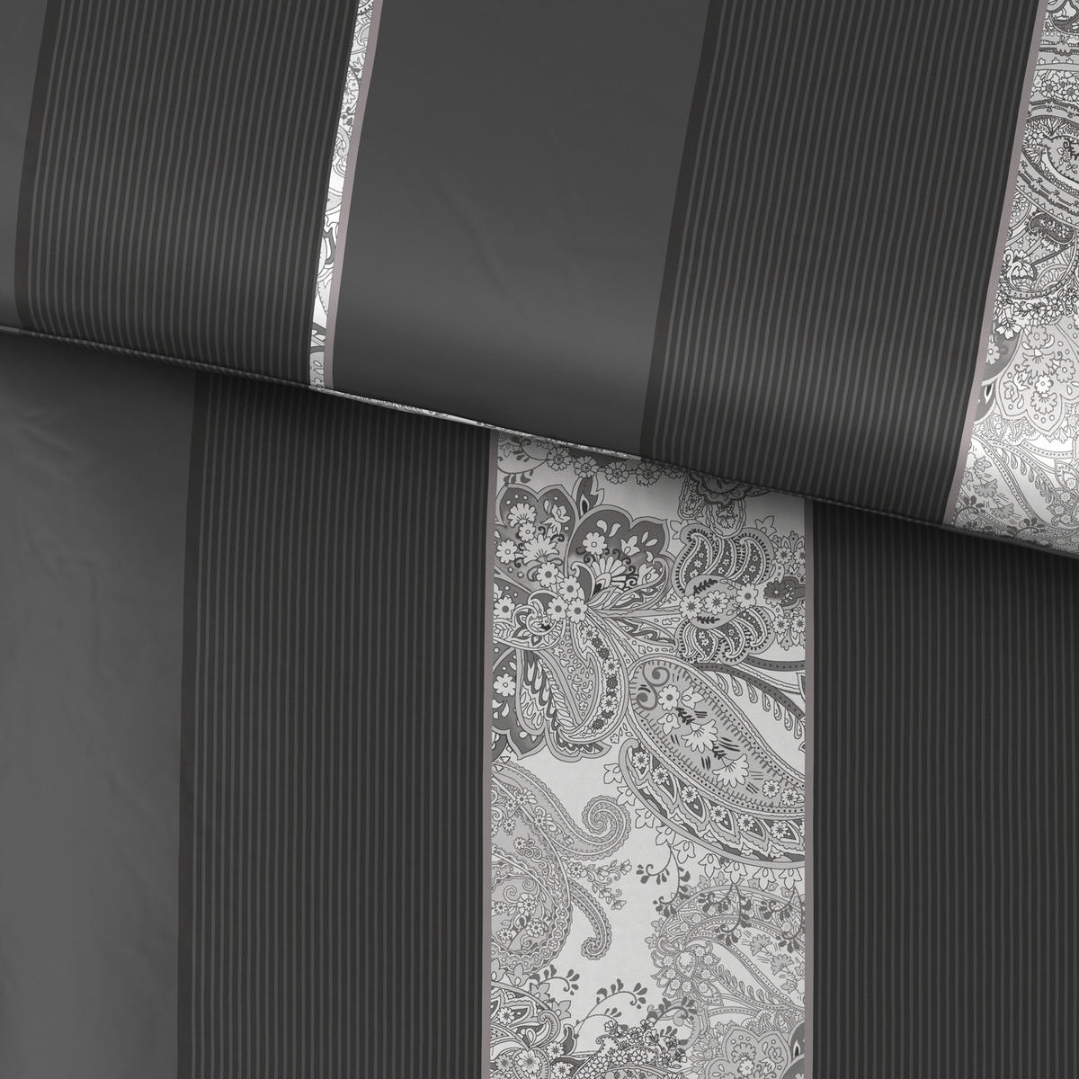POSTEĽNÁ BIELIZEŇ, satén, antracitová, 140/200 cm - antracitová, Design, textil (140/200cm) - Dieter Knoll
