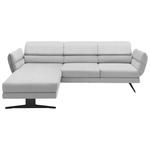 ECKSOFA in Flachgewebe Creme  176-217/279-327 cm  - Creme/Schwarz, Design, Textil/Metall (176-217/279-327cm) - Dieter Knoll