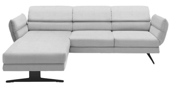 ECKSOFA  in Flachgewebe Creme  176-217/279-327 cm  - Creme/Schwarz, Design, Textil/Metall (176-217/279-327cm) - Dieter Knoll