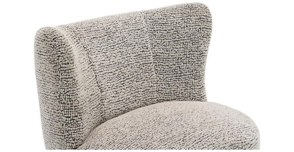 SESSEL in Leinenoptik Grau, Schwarz  - Schwarz/Grau, Design, Textil/Metall (75/79/76cm) - Xora