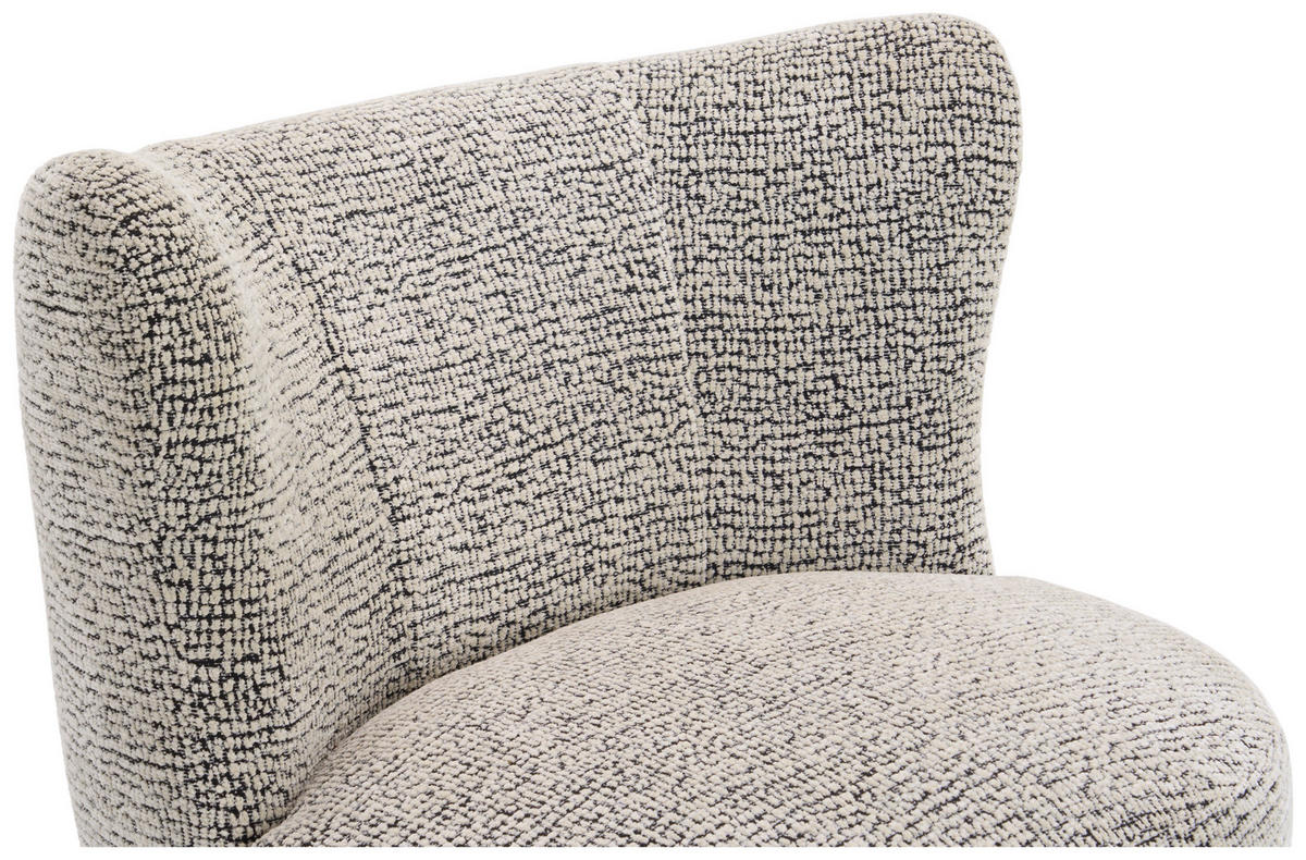 SESSEL in Leinenoptik Grau, Schwarz  - Schwarz/Grau, Design, Textil/Metall (75/79/76cm) - Xora