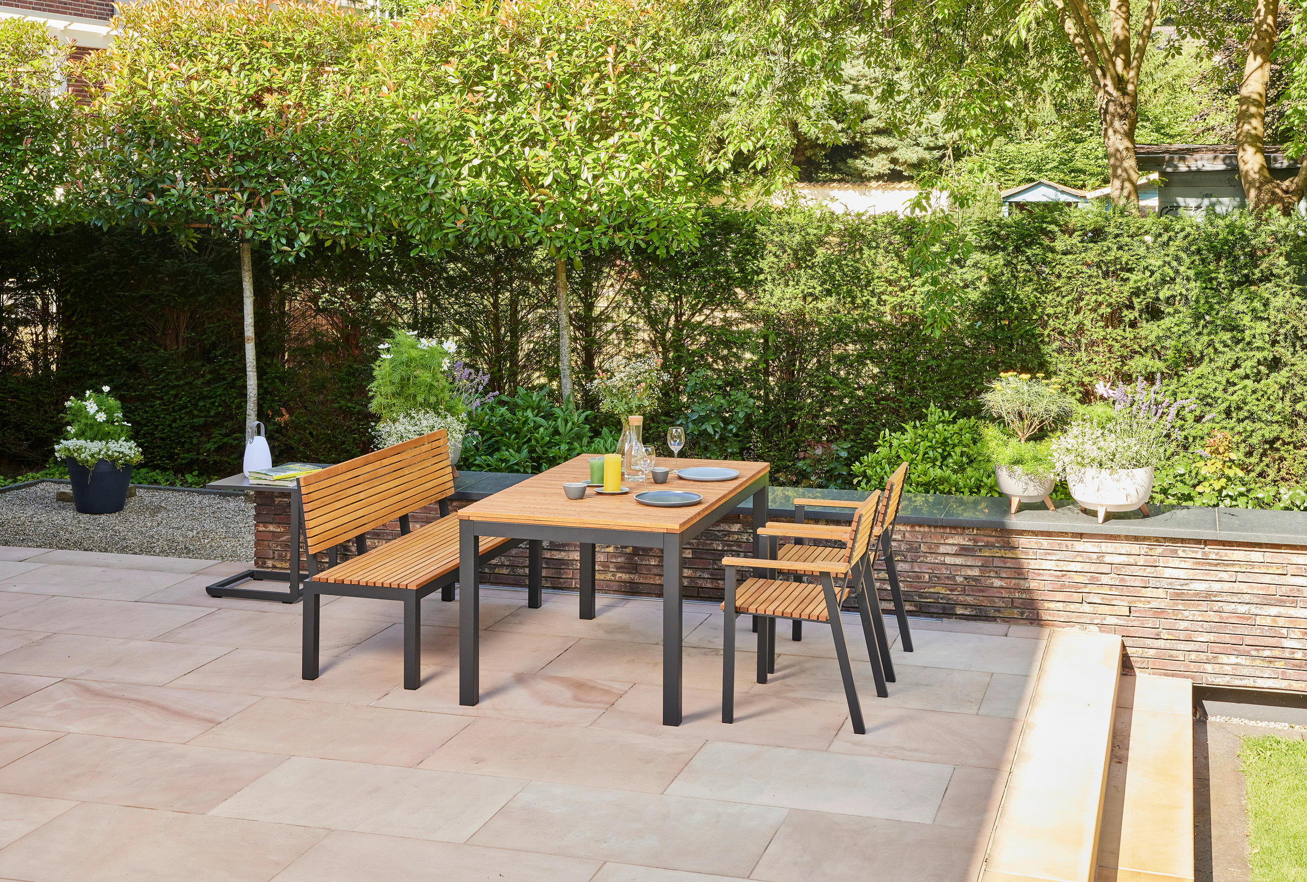 Gartenbank Holz N86393 2-Sitzer