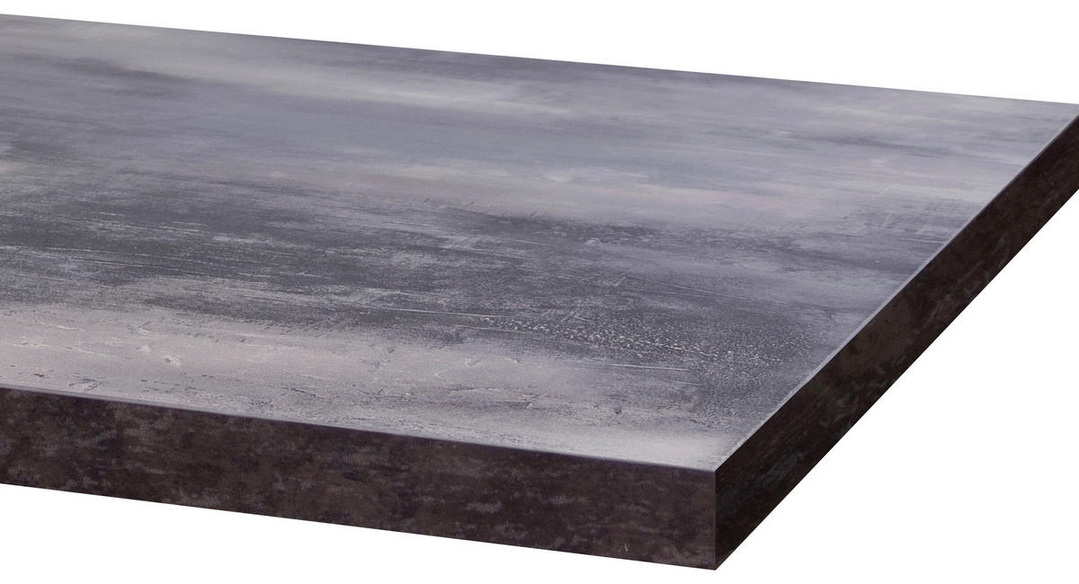 KÜCHENBLOCK 310 cm   in Weiß  - Graubraun/Alufarben, KONVENTIONELL, Holzwerkstoff/Kunststoff (310cm) - FlexWell