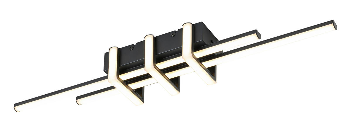 DECKENLEUCHTE    62/10,5/8 cm  - Schwarz, Trend, Kunststoff/Metall (62/10,5/8cm) - Collett's Monde