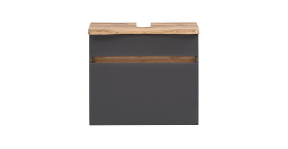 WASCHBECKENUNTERSCHRANK 61/55/40 cm  - Eiche Wotan/Graphitfarben, Natur, Holzwerkstoff (61/55/40cm) - Xora