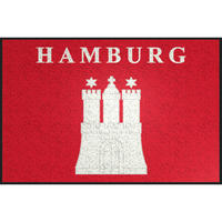 FUßMATTE  50/75 cm  Rot, Weiß  - Rot/Weiß, Basics, Kunststoff/Textil (50/75cm) - Esposa