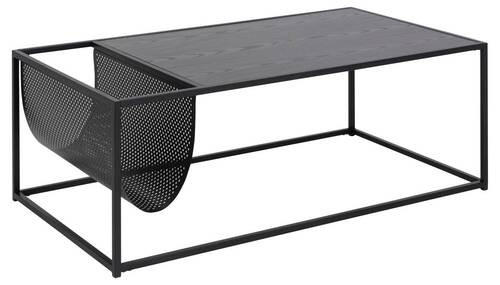 COUCHTISCH 110/60/40 cm rechteckig Schwarz  - Schwarz, Trend, Holzwerkstoff/Metall (110/60/40cm)