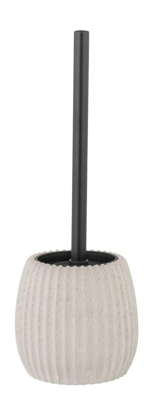 WC-BÜRSTENGARNITUR in Metall  Kunststoff   - Hellgrau/Schwarz, Basics, Naturmaterialien/Kunststoff (12,5/37,5/12,5cm) - Wenko