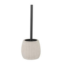 WC-BÜRSTENGARNITUR in Metall  Kunststoff   - Hellgrau/Schwarz, Basics, Naturmaterialien/Kunststoff (12,5/37,5/12,5cm) - Wenko
