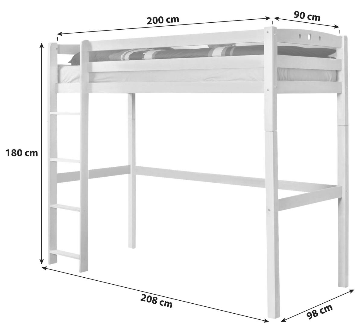 HOCHBETT 90/200 cm Weiß  - Weiß, Basics, Holz (90/200cm) - MID.YOU