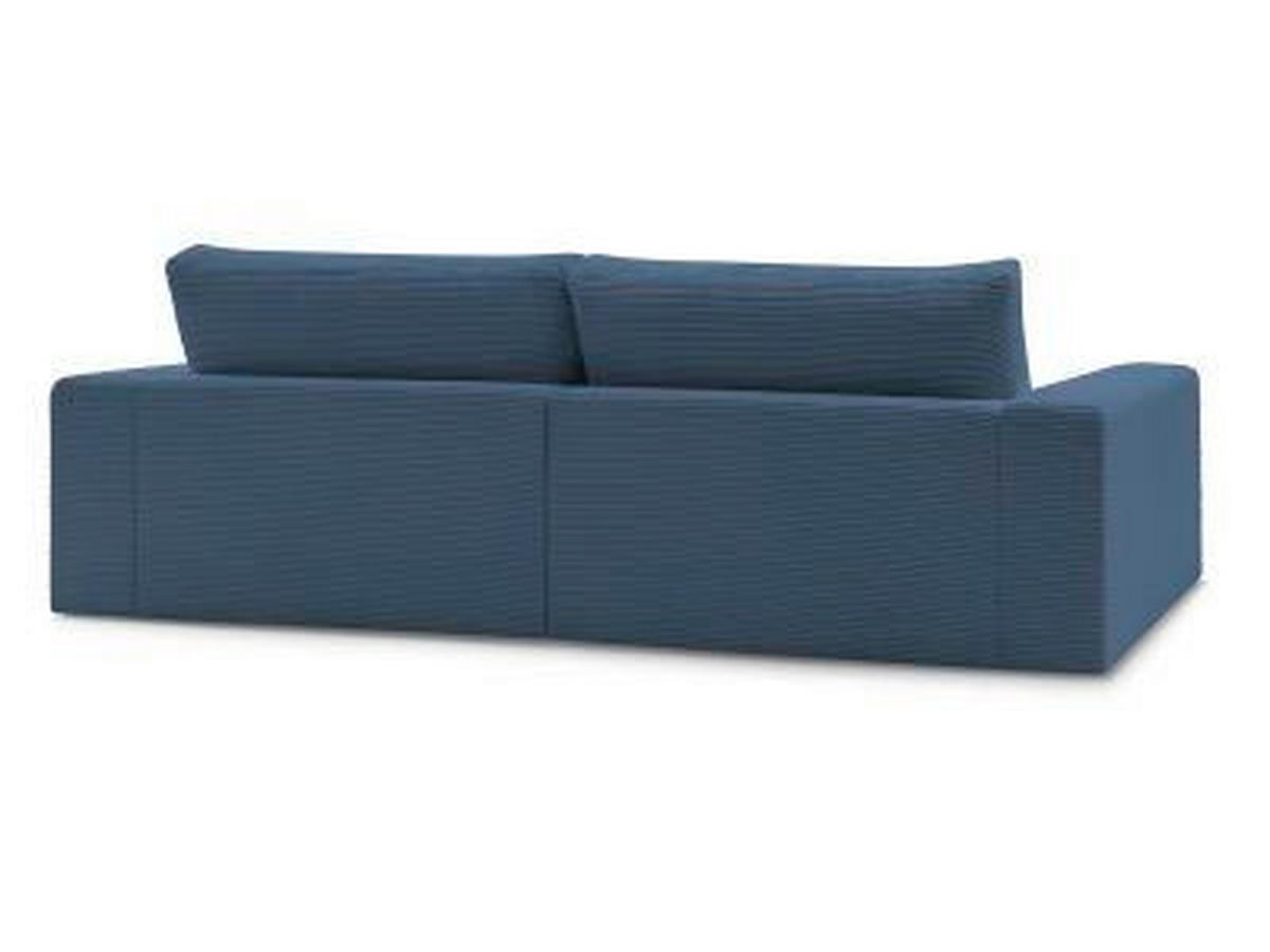 3-SITZER-SOFA LEONARD Cord Dunkelblau  - Schwarz/Dunkelblau, MODERN, Kunststoff/Textil (274/77/109cm)