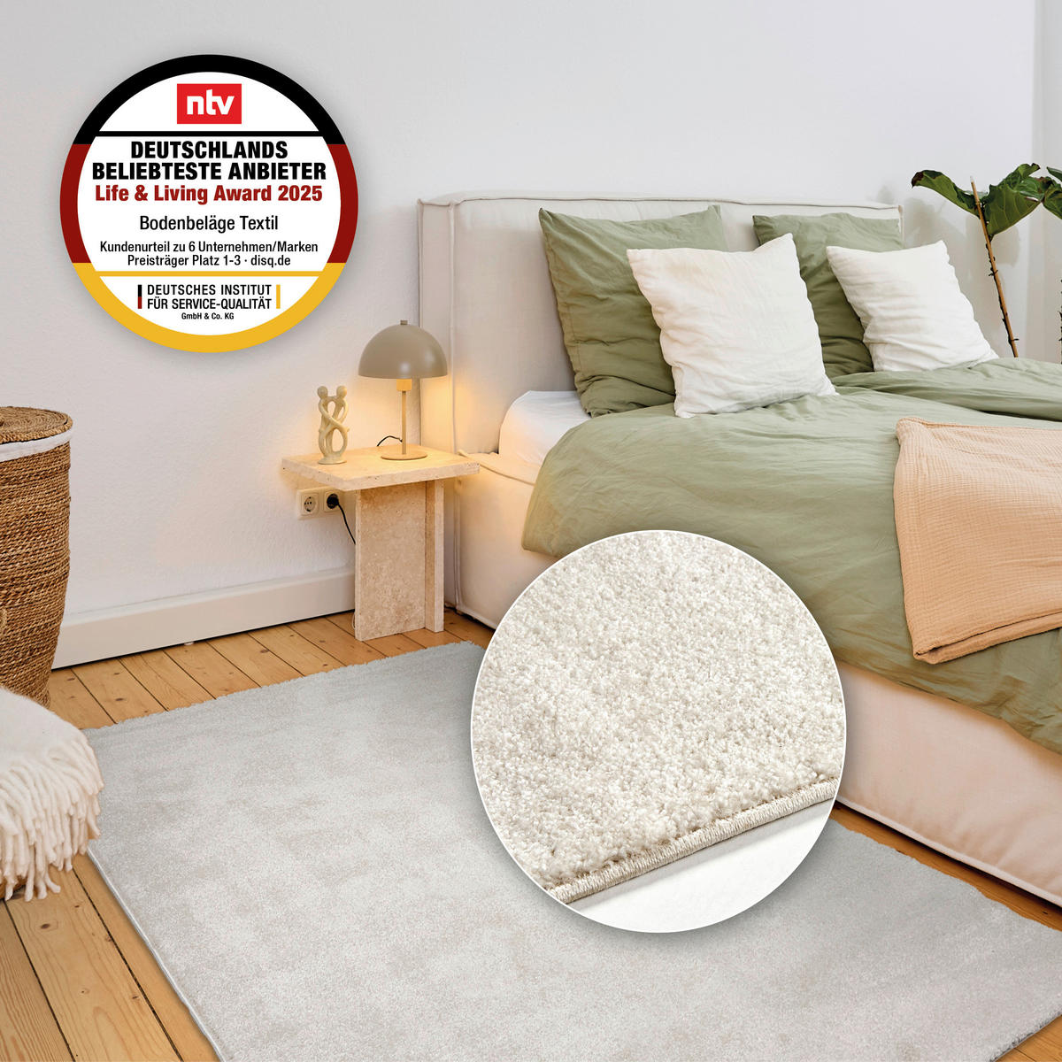 WEBTEPPICH 133/190 cm Sam Creme rechteckig  - Creme, Basics, Kunststoff (133/190cm) - Astra