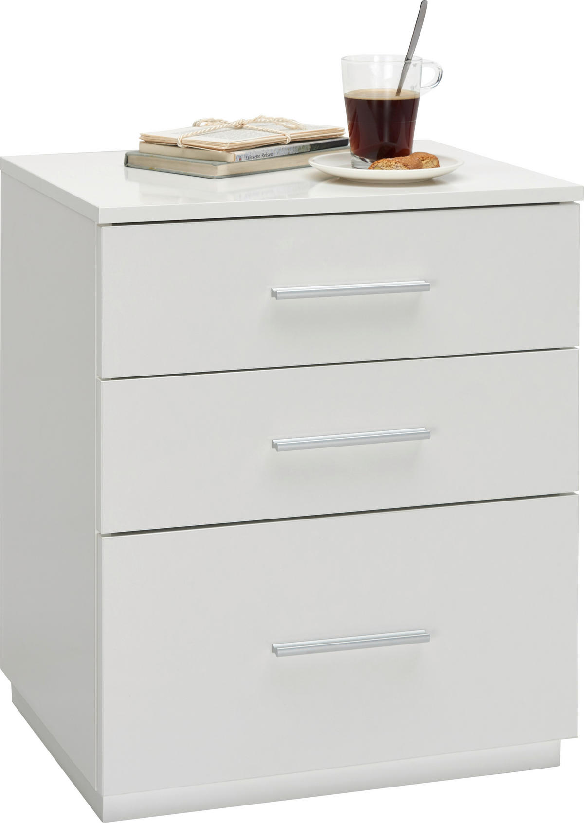 NOĆNI ORMARIĆ bijela visoki sjaj   - bijela/bijela visoki sjaj, Design, drvni materijal/plastika (50/60/40cm) - Carryhome